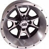 40723 Set Of Golf Cart Tremor Inch Machined Black Wheel With