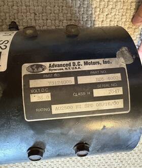 Advanced Dc Motor 73124go5 Motors 36v Au 2500 Hi Speed From An Ezgo Electric Golf Cart