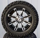 Agc3-at14 Agc Gloss Black Machined Wheels All Terrain Tires Golf Cart