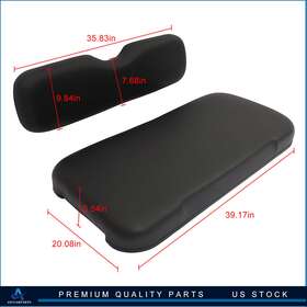 Aup Aup17111cp629s Black Golf Cart Front Cushion Set Fits Ezgo Rxv