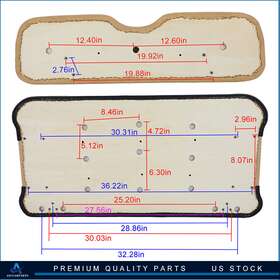 Aup Aup17512cp077s Tan Golf Cart Front Cushion Set Fits Ezgo Txt