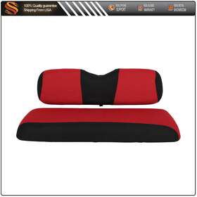 Aut17622000us Aut Universal Rear Golf Cart Seat Cover Set Black And Red