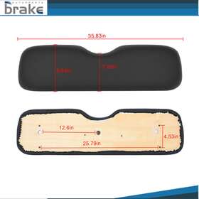 Bmp17556401it Brakemotorparts For E-z-go Rxv Golf Cart Front Back Cushion Black