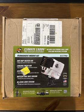 Climate Caddy Scc7702 48v Electric Golf Cart Heater And Fan With Permanent Mount Kit