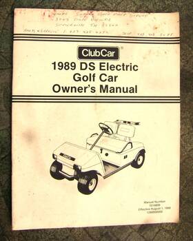 1014809 Club Car Owners Manual For 1989 Electric Ds Golf Cart