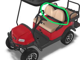 103853121 Club Car Oem Onward Precedent Tempo Standard Front Seat Back Beige Backrest
