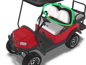 103853122 Club Car Oem Onward Precedent Tempo Standard Front Seat Back White Backrest