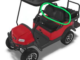 103853125 Club Car Oem Onward Precedent Tempo Standard Front Seat Back Black Backrest