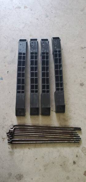 103574901 Club Car Bat-2021 Complete Set Of 4 Battery Hold Down Plates For Ds With 12v