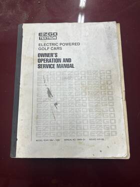 19968-g1 E-z-go 1984-1986 Ezgo Golf Cart Electric Owners/service Manual 19968-g1 E-z-go 1984-1986 Ezgo Golf Cart Electric Owners/service Manual