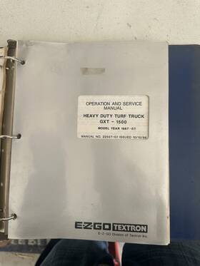Gxt-1500 E-z-go 22557-g1 1987-1988 Ezgo Turf Truck Manuals Lot Of 3