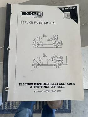 28789-g01 E-z-go 2003 Ezgo Electric Golf Cart Service/parts Manual