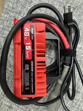 Epowrey 481520250717a641632 15 Amp 48 Volt Golf Cart Battery Charger For Club Car 3-pin Round Plug