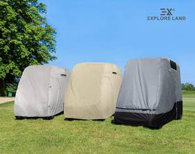 10704002 Explore Land Light Tan 4 Seater Golf Cart Storage Cover