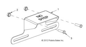 0251-00250 Gem Polaris No Step License Plate Holder