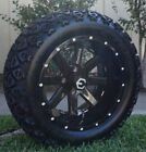 Golf Cart Wheels And Tires Gloss Black All Terrain Dot