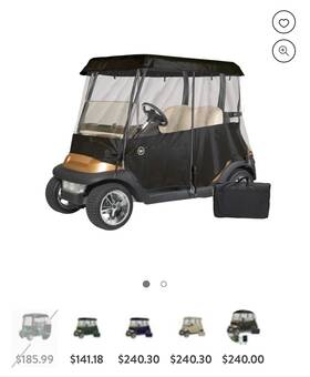 Gleb02 Greenline Driveable 2 Passenger Golf Cart Enclosure With Carrying Bag