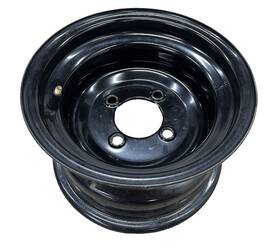 10330 Gtw One 10 Inch Steel Golf Cart Wheel 3 4 Offset Black 4x100mm Bolt Pattern