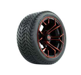 A19-695 Gtw Set Of 4 14 Inch Spyder Red/black Golf Cart Wheels On 19 Mamba Street Tires A19-695 Gtw Set Of 4 14 Inch Spyder Red/black Golf Cart Wheels On 19 Mamba Street Tires