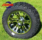 Gvector-14-14at Steeleng Golf Cart Chrome Vampire Aluminum Wheels And At Tires