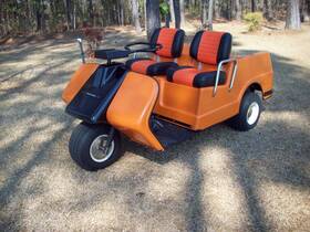 1980-amf Harley Davidson 1980 Vintage Golf Cart Restored Orange And Black New Everthing