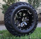 K01bml Golf Cart Tires And Wheels All Terrain On Gloss Black