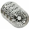 K1092 Set Chrome Flower Wheel Covers For Golf Cart 738771244667
