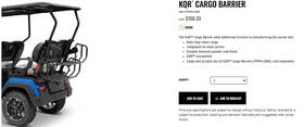Kawasaki 99994-2086 Kqr Cargo Barrier 2025 Nav 4e / Le Limited Oem Part
