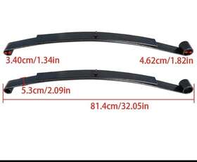 Labwork 603498 Golf Cart Heavy Duty Rear 2 Leaf Spring Kit With Bushing And Sleeves For Ezgo Rxv