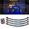 Lu-g02 Ledglow Lighting 4pc Blue Led Golf Cart Under Glow Neon Light Kit Ez-go Kart 12v 714169594439