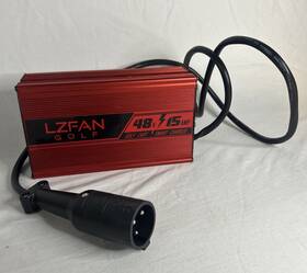 Lzfan Sku5900797 48v 15a 3-pin Round Plug Golf Cart Battery Charger - Missing Power Cord