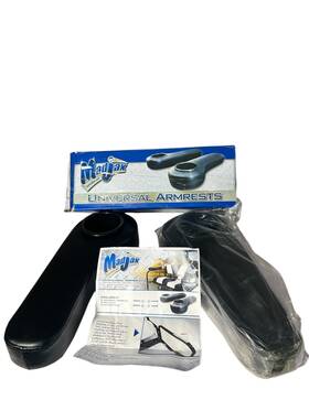 01-027 Madjax Universal Golf Cart Rear Seat Armrest Set With Cup Holders Black