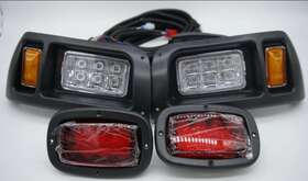 Nivel Lgt-305l Club Car Ds Golf Cart Led Headlight And Tail Light Kit - 1993 Up