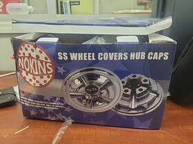 Nokins B09mrrlnfl Premium Ss Golf Cart Hubcaps Chrome 8 Inch Set Of 4 Ez-go Club Car Yamaha