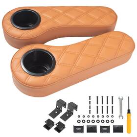 Nokins Nks20012 Golf Cart General Rear Seat Armrest With Cupholders - 1.25 Inch Round Tube