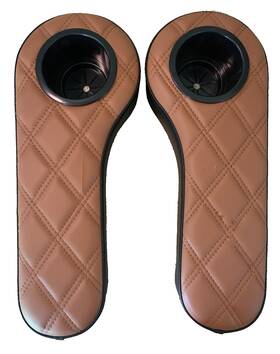 Nokins Nksarm004-brown Golf Cart Diamond Flip Armrest With Cup Holder Hinged Brown Pu Leather - See Pics