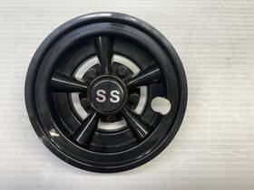 Nokins Sr4400 Single Golf Cart 8 Inch Ss Wheel Cover - Hub Cap Gloss Black Finish