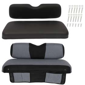Parthigh Part8433660us For Txt Black Golf Cart Front Cushion Set With Free Cover Storage Bag