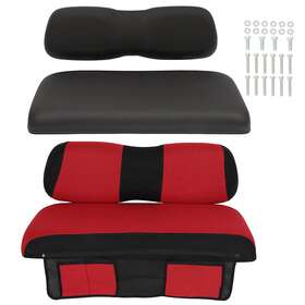 Parts-autoclub Pac8433632it For Club Car Ds Black Golf Cart Front Cushion Set Cover With Storage Bag Free New