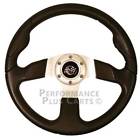 Performance Plus Carts Yamaha Black Steering Wheel With Chrome Adapter