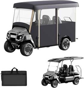 Premium Oe Gc-600d-bk 4-6 Pass Golf Cart Cover Yamaha Club Car Ezgo 600d Black Pre-owned