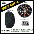 Tir-rx150org Rhox Machine Black Wheels With Orange And Golf Cart Tires