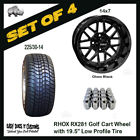Tir-rx281-b Rhox Gloss Black Wheels And Golf Cart Tires