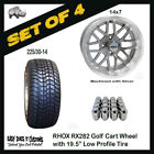 Tir-rx282-ms Rhox Machined With Silver Wheels And Golf Cart Tires