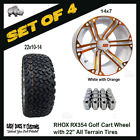 Tir-rx354-wo Rhox White And Orange With Golf Cart Tire