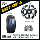 Tir-rx497 Rhox Spoke Machined Black Wheels And Golf Cart Tires