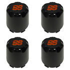 Tir-ss002-bo Rhox Golf Cart Wheel Rim Orange Ss On Black Center