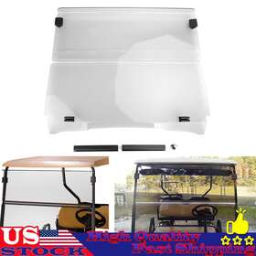 Topteng M583-a003-clear Foldable Acrylic Clear Windshield Windscreen For 1994-2013 Ezgo Txt Golf Cart S3