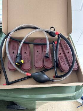 Hdl-unv48 Trojan Hdl-unv48/8v Hydrolink 48v Battery Watering System Used Complete Kit With Pump And Caps Hdl-unv48 Trojan Hdl-unv48/8v Hydrolink 48v Battery Watering System Used Complete Kit With Pump And Caps