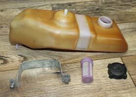 J17-21751-00 Yamaha J172175100 Good Used Oem Oil Tank And Cap For G1 Golf Cart 1979-86 Strap